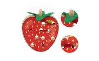 Strawberry Threading Toy Colorful Strawberry Lacing Board Travel-Friendly