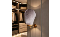 Mannequin Head Display Stand Velvet Covered Wall Attached Mannequin Head Lightweight Hat Display with Metal Hook for Salons