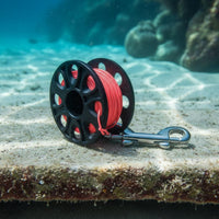 30m Dive Finger Spool Compact Scuba Finger Spool 316 Stainless Steel Clip SMB Deployment Reel for Technical Divers