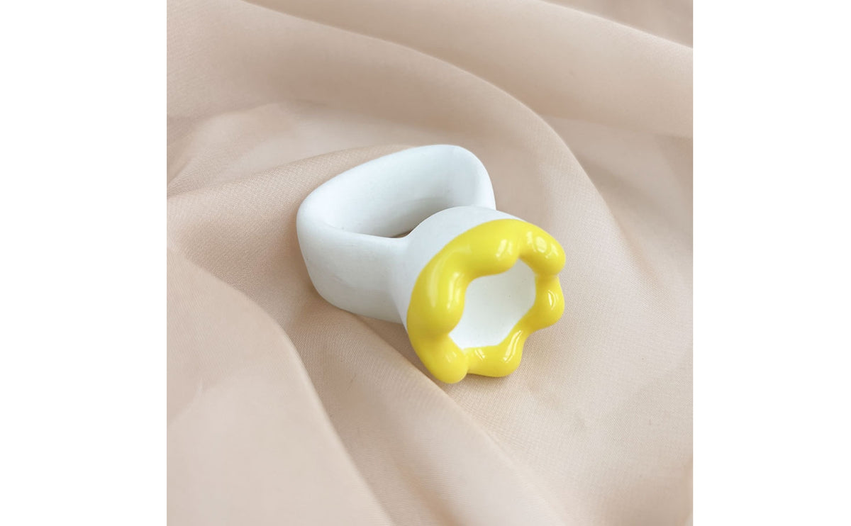 Glossy Ceramic Gua Sha Tool with Loop Handle, Handheld Massage