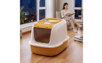 Covered Litter Box Hooded Litter Box Easyhygienic Pet Supply for Kittens