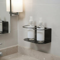 Wall Mount Spray Bottle Holder Versatile Wall Mount Bottle Holder Cleaning Supply Organizer Rack Easy Installation for Bathroom