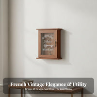 mountMounted Key Cabinet Vintage Aesthetic House Decoration Rustic Design Household Storage for Property Managers, Business Owners, Entryway
