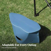Slimline Design Flat-Folding Stool Lightweight foldable Seat Easy to Use space-saving Chair long-lasting for Travelers, Commuters, Travel, Outdoors, Commuting, Camping
