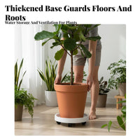 Plant Pot Base with Wheels Water Reservoir Wheeled Plant Saucer Sturdy Wheeled Planter Saucer for Gardeners, Homeowners, Indoor, Outdoor, Living Room