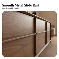 Solid Wood TV Console Italian Light Elegant Design Black Walnut Entertainment Center Construction Floor Standing TV Cabinet for Home Theater