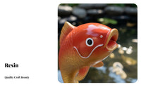 Fountain Spitter Koi Aquatic Creature Statue Good Fortune Charm Resin Aquatic Creature Sculpture Symbol of Abundance