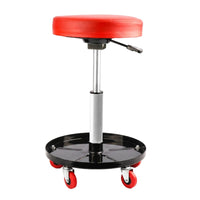 Heavy-Duty Mechanic Stool with Tool Tray Storage Comfortable Mechanic Stool with Tool Tray Long-Lasting Low-Height for Car Detailers, Workshop