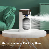 Cools & Humidifies Portable Air Cooler Quiet Operation Desktop Misting Fan Low Noise for Bedroom, Office, Dorm Room