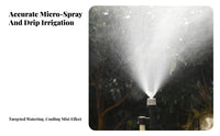 Adjustable Nozzles Misting Trickle Irrigation Kit Easy Installation Trickle Irrigation Kit Water Saving for Flower Bed, Balcony