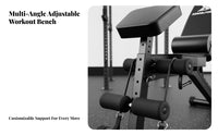 Foldable Dumbbell Bench Heavy-Duty Steel Frame Multi-Functional Exercise Bench Comfortable Thick Padding Strength Training Equipment for Bodybuilders