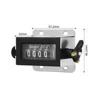 Manual Reset Knob Pull Action Mechanical Counter Clear Display Window Industrial Punch Press Counter Sturdy Metal Construction
