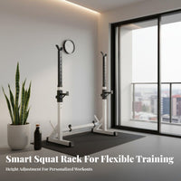 Heavy Duty Construction Squat and Bench Press Rack Non-Slip Rubber Feet Adjustable Squat Rack Long-Lasting PU Leather Adjustable Weightlifting Bench for Weightlifters, Bodybuilders