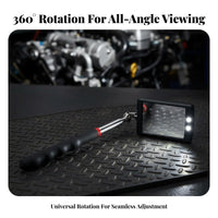 Telescopic Inspection Mirror Portable Telescoping Inspection Mirror Clear Distortion-Unobstructed View Non-Slip Ergonomic Grip
