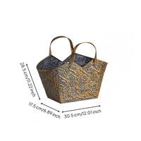 Bag Shaped Vase wide opening Top Arched Handles Tote Bag Vase