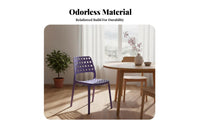 Stackable Perforated Back Chair Long-Lasting Household Furniture Easy to Clean Accent Seat Modern Design for Restaurant Owners, Families, Homeowners, Dining Room, Kitchen, Balcony, Bedroom