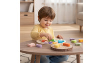Matching Board with Color Labels Early Learning Shape Matching Puzzle Easy to Grasp Shape Sorter for Young Children, Kindergarteners, Playroom