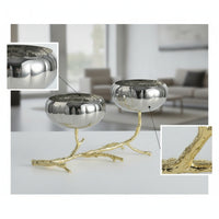 Bowl with Branch Base Sculptural Decorative Bowl Geometric Sculpture for Living Room