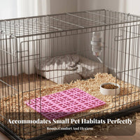 Chew-Resistant connecting lattice Mat Foot Protection Slatted pet carrier Insert Thickened enclosure Floor Keeps animals Dry for small pet Owners, pet Hutch