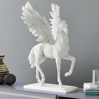 Winged Horse Sculpture Modern Design Winged Horse Statue Highly Detailed for Office