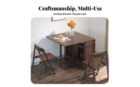 Foldable Expandable drop-leaf Table expandableable transformable Dining Table Space-Saving Design Household Furniture Modern aesthetic for Small Apartment Dwellers, Homeowners, Office Workers, Living Room, Kitchen