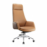 Reclining Function Ergonomic Leather Office Chair High Back Executive Chair for Conference Room