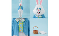 Hare Costume with Headpiece Furry Hare Costume Full-Body Bunny Suit for Children, Young Children