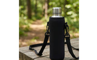 Handsunrestrained Water Bottle Carrier with Strap Portable Neoprene Water Bottle Carrier Scratch-Resistant Neoprene Sleeve Insulated for Hikers, Commuters, Travel