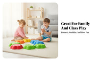 Layered Snowflake Stepping Stone Toy Molded Plastic Sound and Light Stepping Toy Raised Pattern Balance Game Indoor for Children