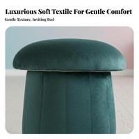 Modern Minimalist Toadstool-shapedShaped Stool Nordic Design Toadstool Pouf Compact Size Footstool Upholstered Finish for Design Enthusiasts, Homeowners, Small Areas, Bedroom, Living Room, Entryway