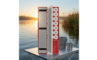 Elastic Straps Fishing Bobber Box Long Rectangular Spool Storage Case Organized Interior Hinged Hard Case 14 Compartments