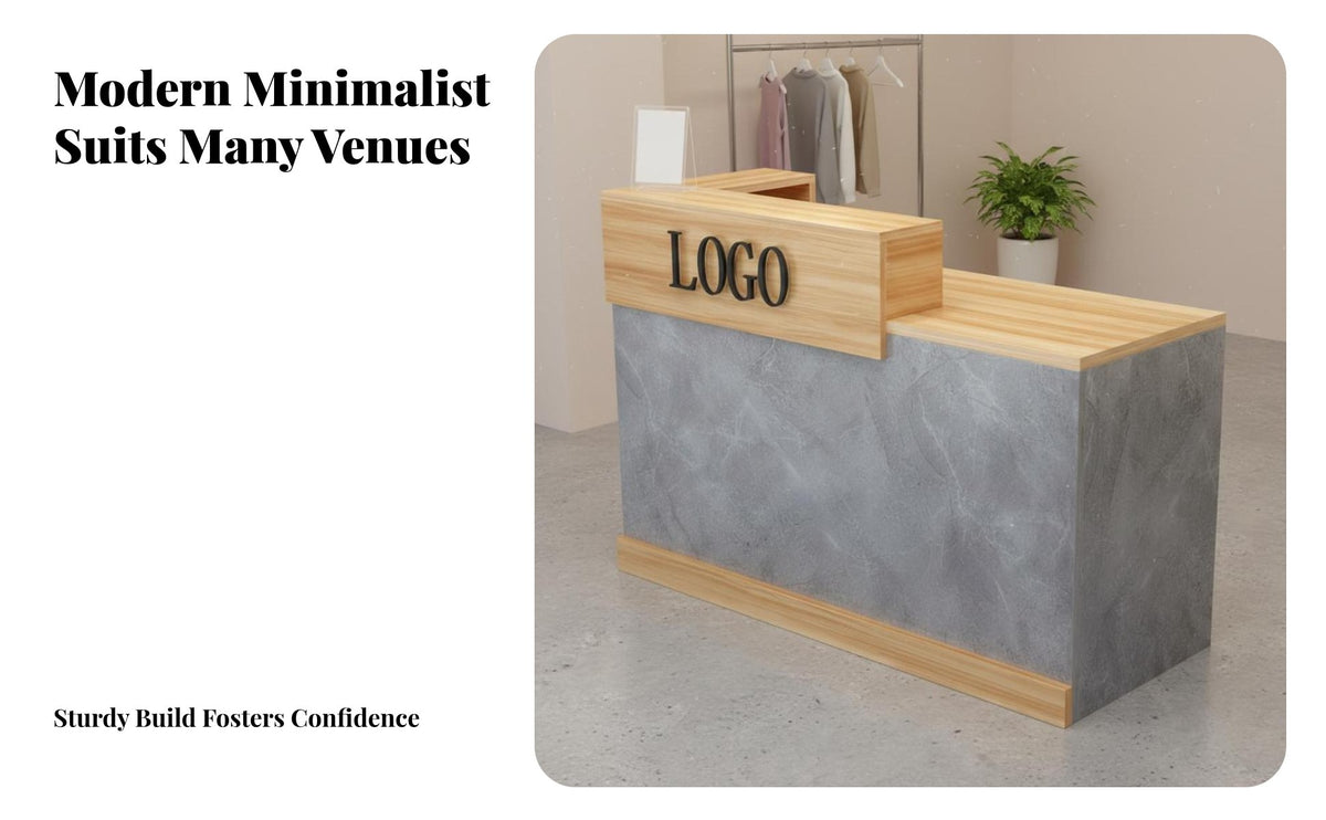 Small Shop Checkout Counter Minimalist Design Ier Table Sturdy Construction Checkout Counter for Cashiers, Business Owners, Hotels, Salons, Office