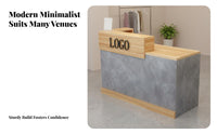 Small Shop Checkout Counter Minimalist Design Ier Table Sturdy Construction Checkout Counter for Cashiers, Business Owners, Hotels, Salons, Office