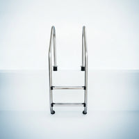 Stainless Steel Pool Ladder in-Ground Three-Step Pool Ladder Polished for Swimmers, Swimming Pools