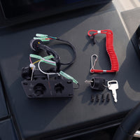 Outboards Engine Control Panel Proper Fit Outboards Ignition Switch Panel Easy Install Ignition Switch with Lanyard for Boats