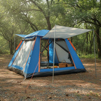 Waterproof Instant Camping Tent Mosquito Netting Automatic Quick-Setup Tent Sun Protection Portable Outdoor Shelter Spacious Interior for Families, Kids, Picnic, Beach