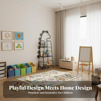 Slim Multi-Tier Shelving Unit Floor-Standing Tall Narrow Shelving Unit Space-Saving Easy Assembly for Bedroom, Playroom