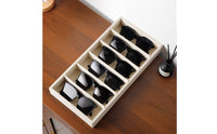 Cloth-coveredCovered Eyeglass Storage Tray Slim Eyeglass Organizer Compact Sunglass Display Tray Long-Lasting for Dressing Table
