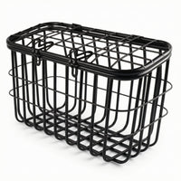 Metal Bike Basket with Lid Wire Grid Heavy Duty Rectangular for Cyclists, Commuters, Grocery Shopping, Daily Commuting