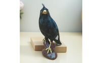 Songbird Figurine Feathered Bird Figurine with Feathers Handmade Artificial Bird for Photographers, Teachers