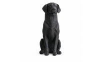 Resin Sitting Dog Figurine Seated Dog Figurine Tabletop Ornament Carved for Collectors, Living Room, Entryway, Office, Bookshelf