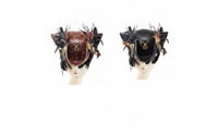 Tricorn Hat with Feathers Distressed Leather Tricorn Hat Steampunk for Cosplayers, Actors, Cosplay, Halloween, Theater