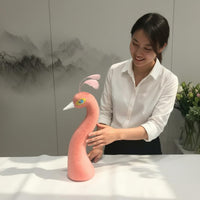 Flocked Peacock Head Model Elegant Design Peacock Bust Ornament Prop Lightweight Foam Feather Event Decoration for Florists, Inaugural Event