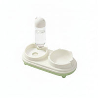 Long-Lasting Elevated Tilted Pet Bowl Set Easy to Clean Automatic Cat Feeder and Water Dispenser Large Capacity Weight-Operated Pet Feeding Station Detachable Design for Cats
