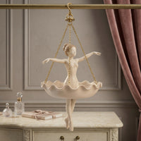 Graceful Ballet Dancer Hanging Planter Dance-Inspired Hanging Planter with Ballerina Figure Stylish Whimsical Ballerina Plant Holder Versatile for Garden