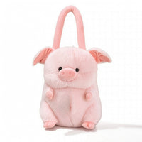 Cute Fuzzy Tissue Holder with Strap Soft Cartoon Animal Tissue Holder for Road Trips