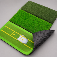 Golf Training Aid Portable Golf Mat 37x63cm Ball Trajectory Analysis Track Confirmation For Home Practice