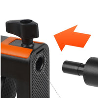 Easy to Install Desk Clamp with Dual Holes Padded Mounting Base with Screw Clamp Adjustable Audio Arm Base Compact for Livestreaming