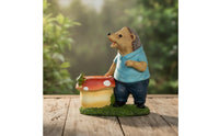 Hedgehog Statue with Planter Outdoor Hedgehog Planter Resin Cartoon-Style for Gardeners, Flower Beds, Patio