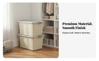 Large Clothes Storage Box Thickened Material Storage Box with Lid Easy to Assemble Stackable Containers for Closet, Bedroom, Under Bed